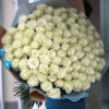 Букет белых роз 101 шт Эквадор 50 см