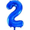 Шар цифра 2 "Синий"