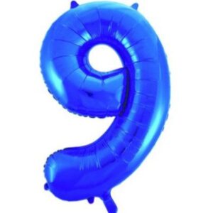 Шар цифра 9 "Синий"