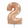 Шар цифра 2 "Розовое золото"