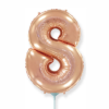 Шар цифра 8 "Розовое золото"
