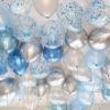 Шары с конфетти и Хромы "Сине-голубые" 30 шт