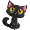 Шар "Черный кот" 85 см