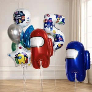 Набор шаров «Амонг Ас с цифрой»