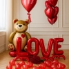Набор шаров «Я люблю тебя» с цветами