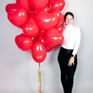 Связка шаров "25 сердец"