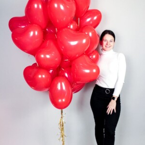 Связка шаров "23 сердца"