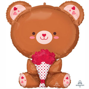 Шар "Мишка с цветами"