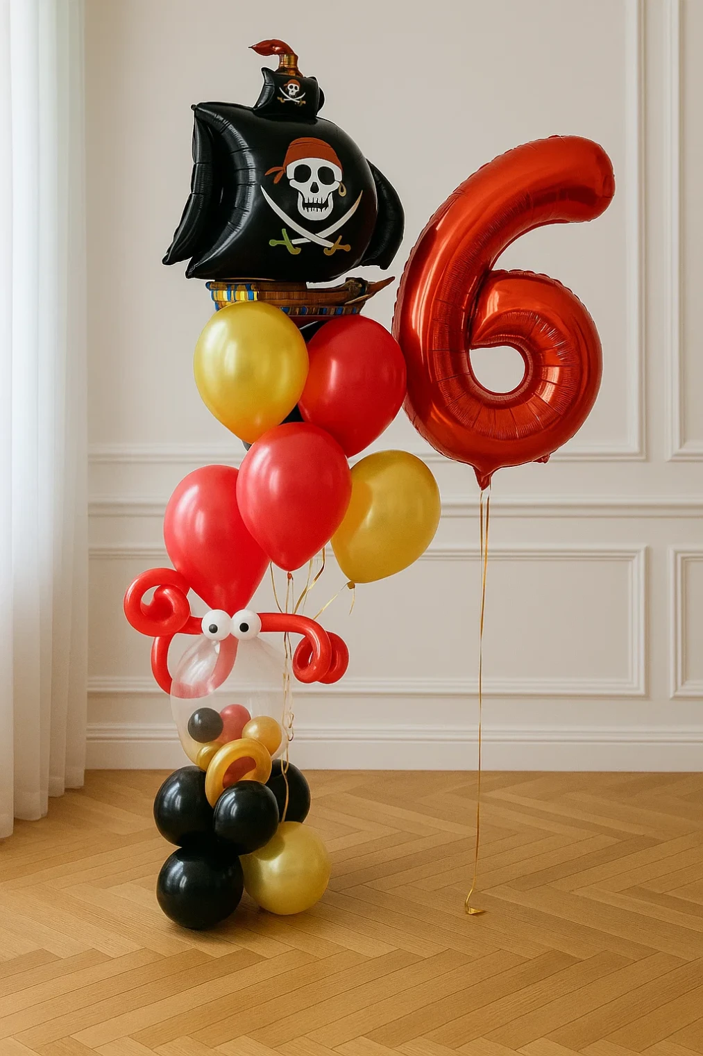 Набор шаров «Пиратский» с цифрой Набор шаров «Пиратский» с цифрой