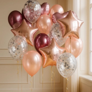 Гелиевые шары "Переливы и серебро"