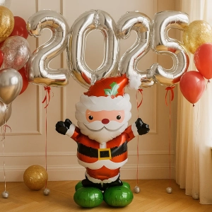 Фотозона из шаров «Дед Мороз»