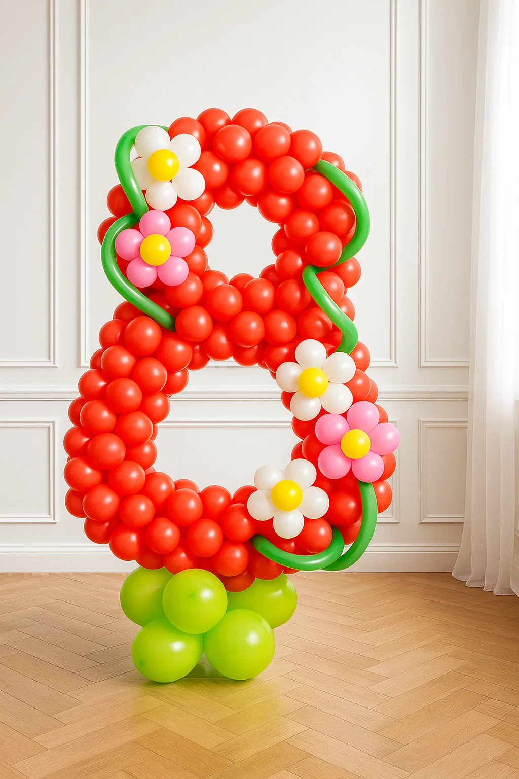Цифра из шаров 8 марта 160 см Цифра из шаров 8 марта 160 см