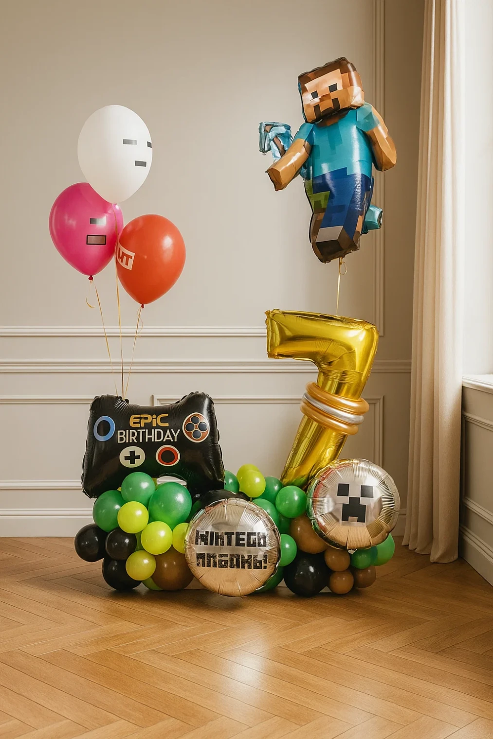 Набор шаров "Человечек Minecraft" Набор шаров "Человечек Minecraft"