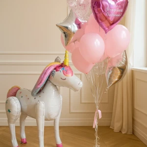Набор шаров «Единорог с фонтаном»