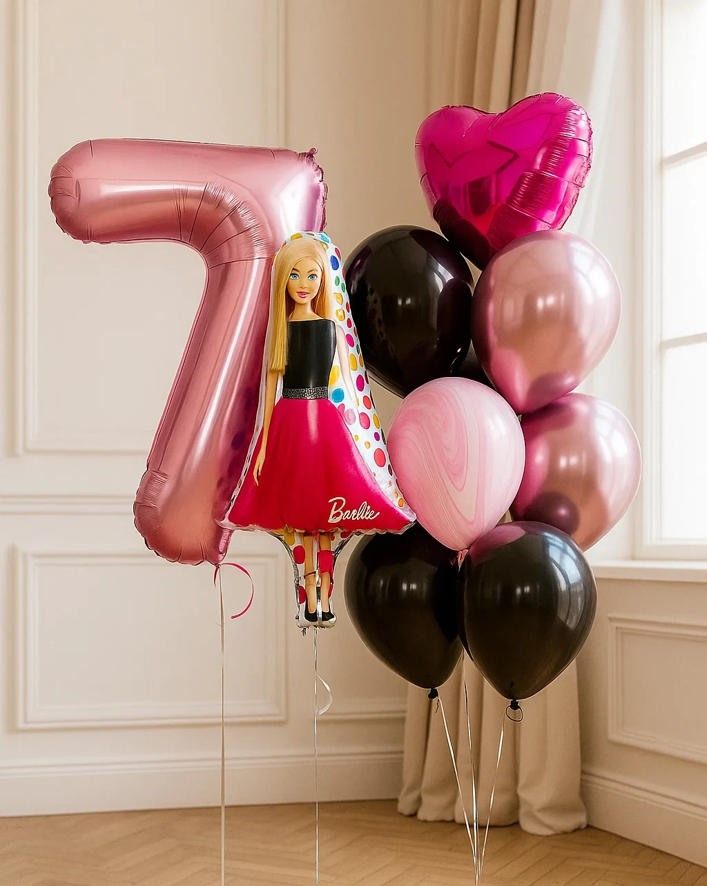 Набор шаров «Барби с цифрой» Набор шаров «Барби с цифрой»