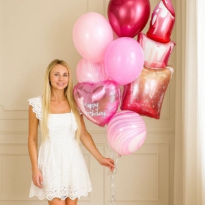 Фонтан из шаров "Барби"