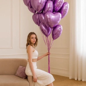 15 розовых сердец