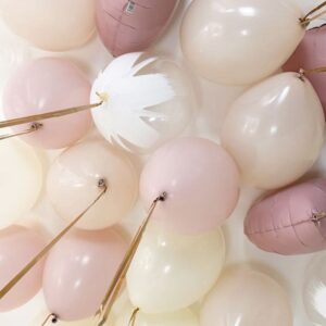 20 шаров в потолок «Нежно-пыльная роза»