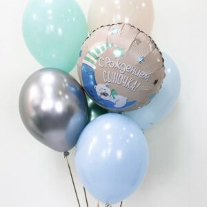 Фонтан из шаров "С рождением" фото 2