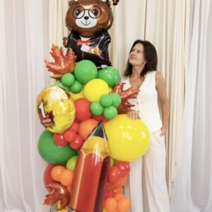 Стойка к 1 сентября с мишкой