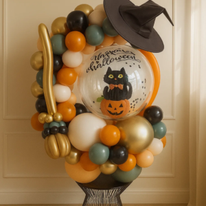 Композиция из шаров «Хэллоуин с шляпой»