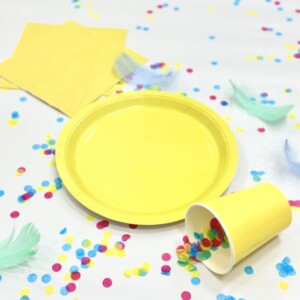 Набор праздничной посуды "Желтый" фото 1