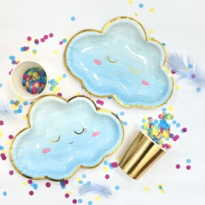 Набор тарелки и стаканы Облако голубое" фото 1