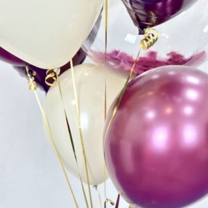 Фонтан из шаров с баблс "Бургунди маме" фото 3