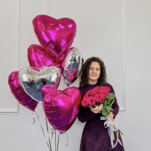 Комбо набор "Яркая фуксия" с букетом