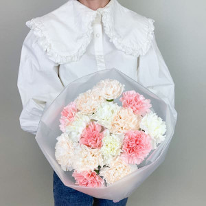 Букет из диантуса нежный микс 15 шт 2