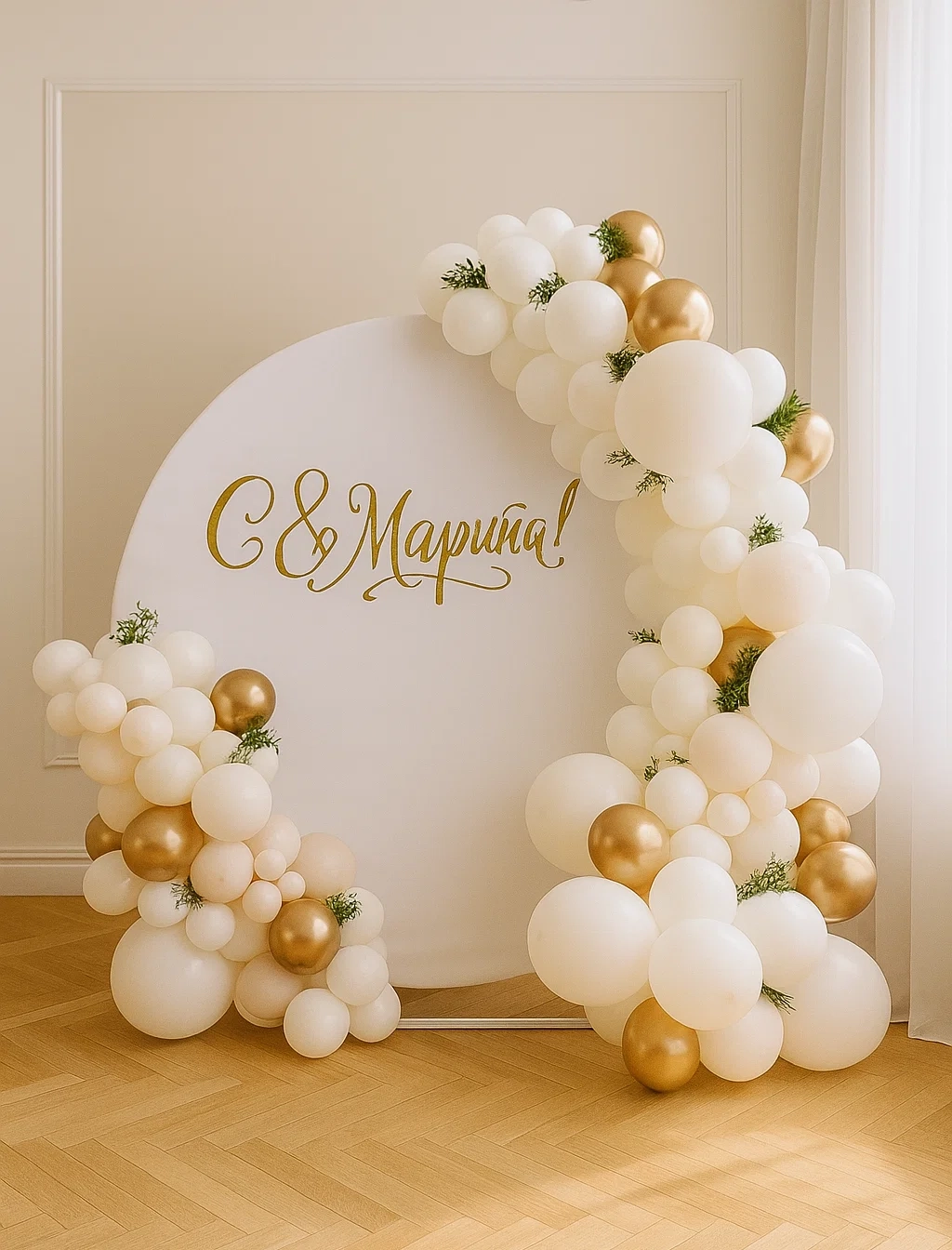 Фотозона из шаров «С 8 марта с зеленью» Фотозона из шаров «С 8 марта с зеленью»