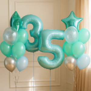 Набор шаров "Стильная бирюза"