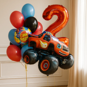 Набор шаров "Супер вспыш" с цифрой