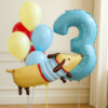 Набор шаров на детский праздник "Яркая такса"