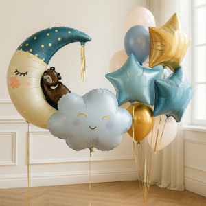 Набор шаров "Мишка на луне"