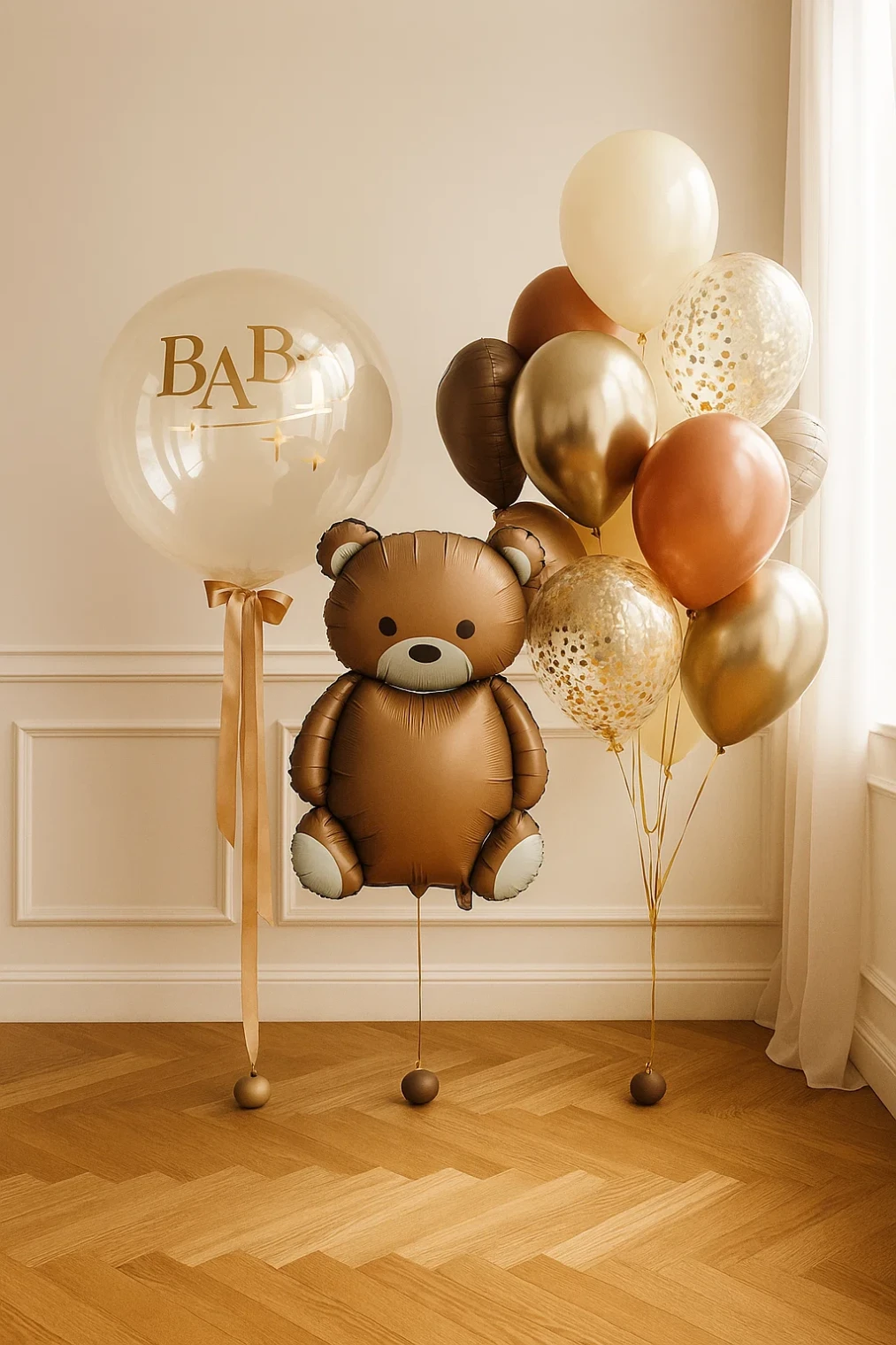 Набор шаров на выписку "Шоколадный мишка" Набор шаров на выписку "Шоколадный мишка"