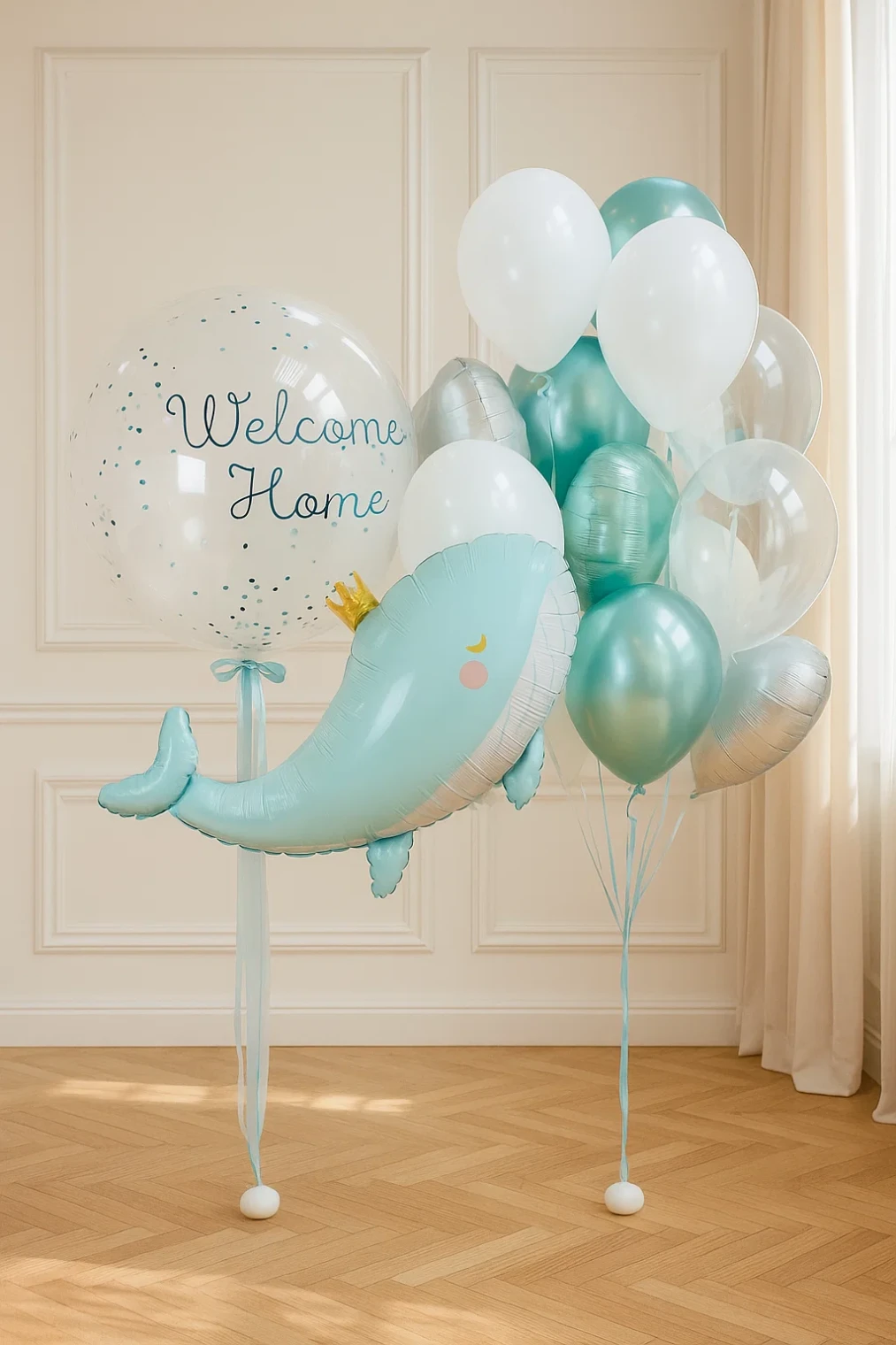 Шары на выписку "Голубой кит" Шары на выписку "Голубой кит"