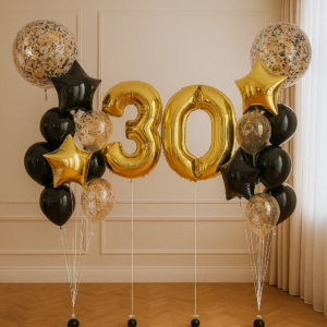 Сет шаров "Черно-золотой"