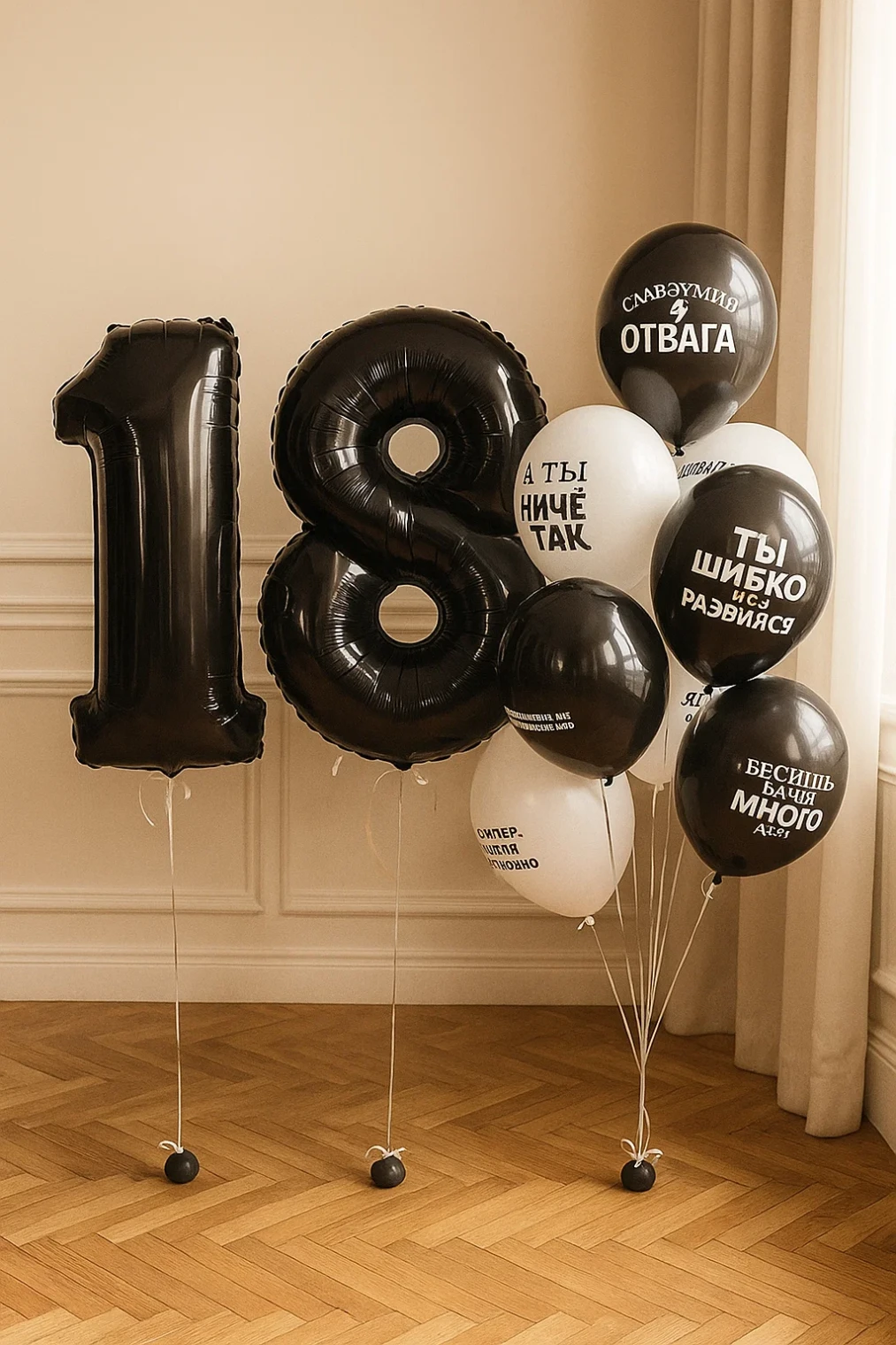 Набор шаров "Цифры с приколами" Набор шаров "Цифры с приколами"