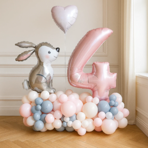 Пакет шаров "С зайкой на подставке"