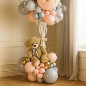 Шары "Воздушное облако с мишкой"