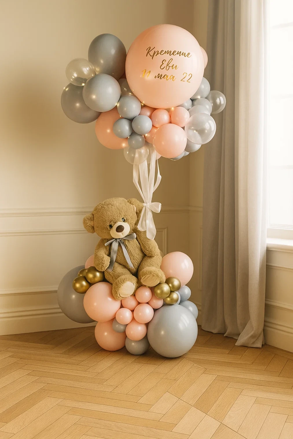 Шары "Воздушное облако с мишкой" Шары "Воздушное облако с мишкой"