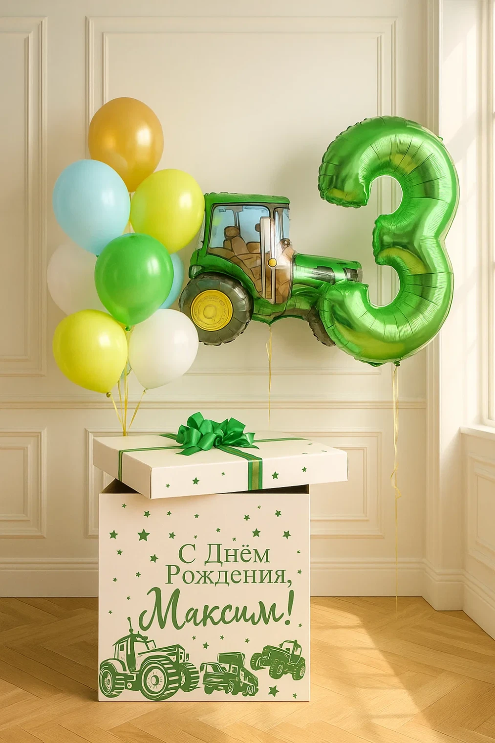 Коробка-сюрприз "С трактором" Коробка-сюрприз "С трактором"