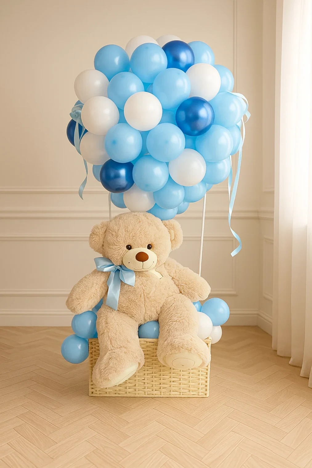 Мишка с корзинкой на воздушном шаре Мишка с корзинкой на воздушном шаре