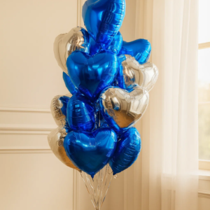 Фонтан из сердец с надписью "Love" 15 шт