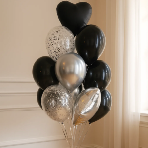 Фонтан из шаров "Черный Вау"