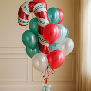 Фонтан из шаров "Карамелька и трость"