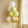 Облако из шаров "Фисташковое" хром
