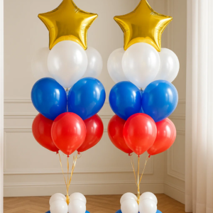 Фонтаны из шаров "Триколор" 2 шт