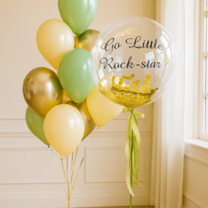 Шарики с гелием "Go little Rock-star" и Баблс» 60 см